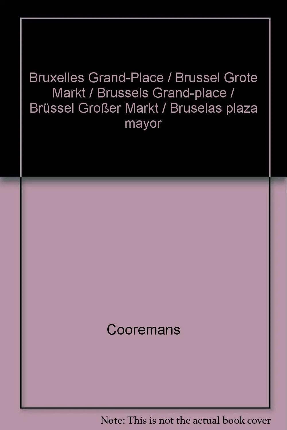Bruxelles Grand-Place / Brussel Grote Markt / Brussels Grand-Place / Brüssel Großer Markt / Bruselas Plaza Mayor [Hardcover] Cooremans 1
