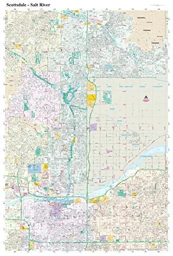Scottsdale - Salt River Corridor Full-Size Dry-Erase Laminated [Map] 1