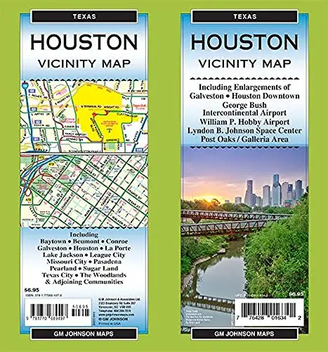 Houston & Vicinity, Texas Regional Map [Map] Gm Johnson 1