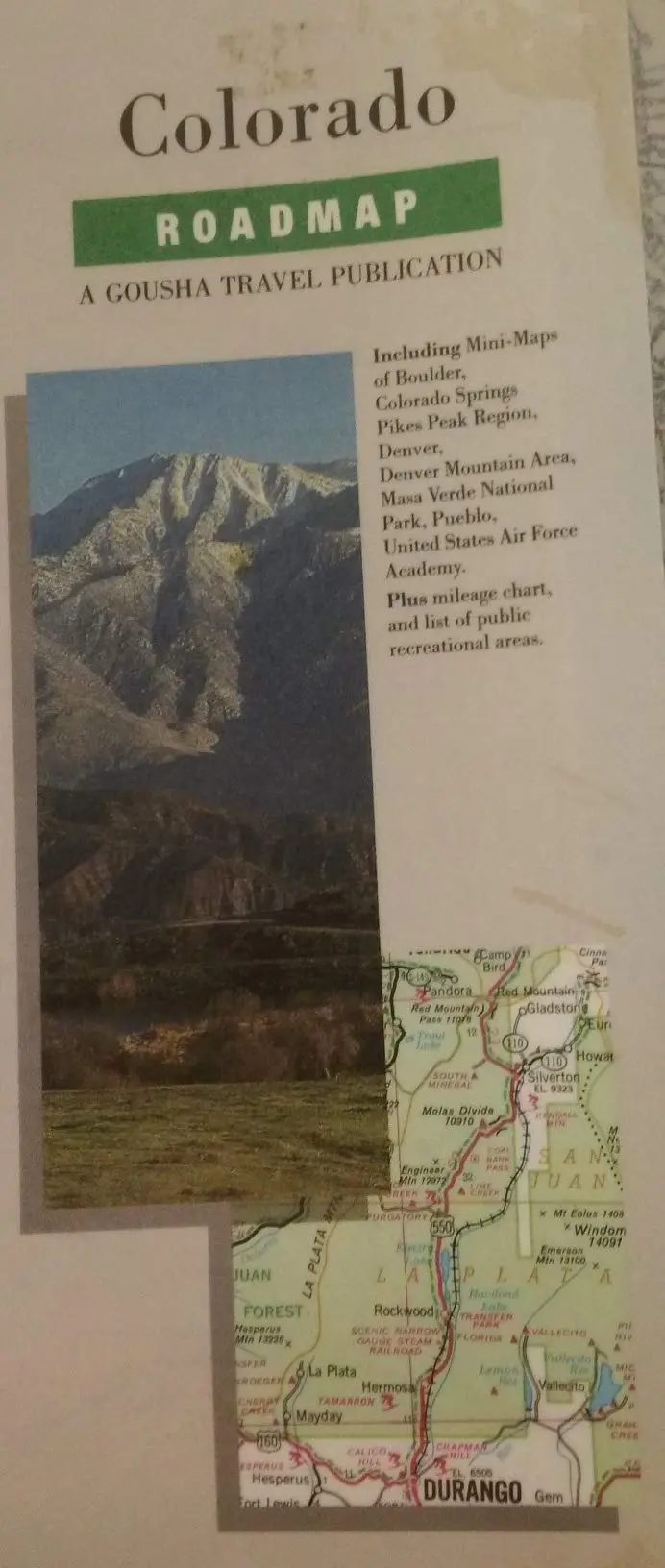 Colorado State Map (A Gousha Travel Publication) [Paperback] 1