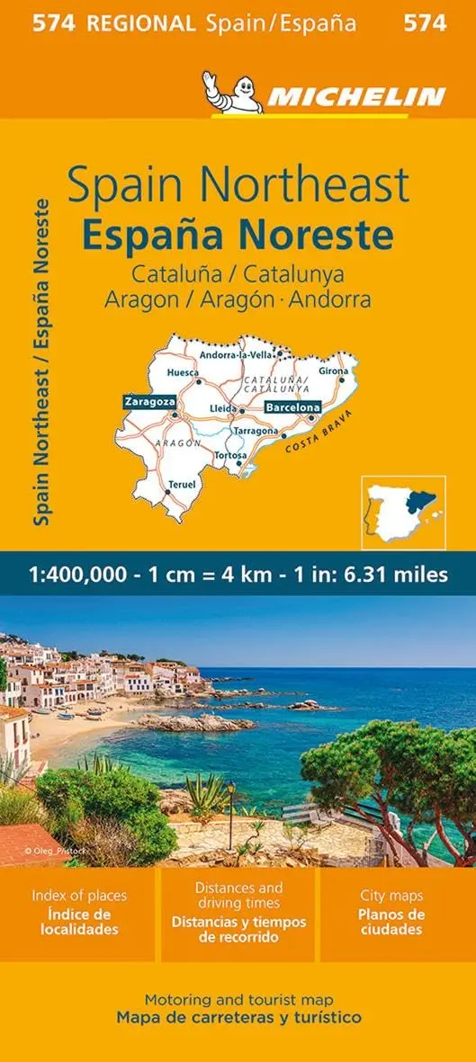 Michelin Spain: Northeast Catalonia, Aragon, Andorra, Map 574 (Maps/Regional (Michelin)) [Map] Michelin 1