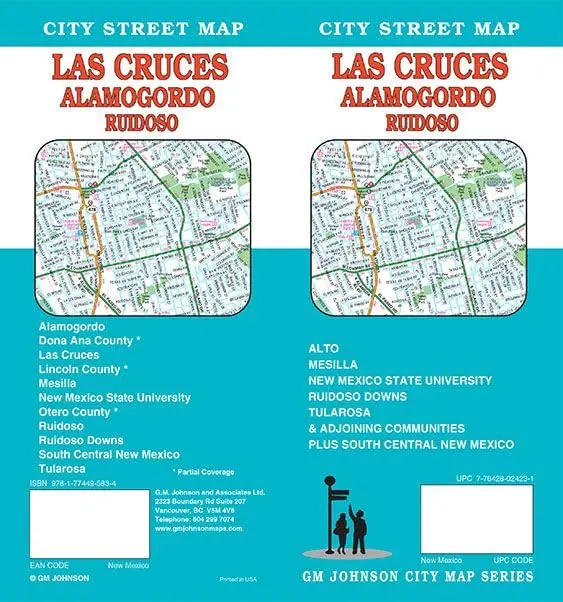 Las Cruces / Alamogordo / Ruidoso, New Mexico Street Map [Map] Gm Johnson 1