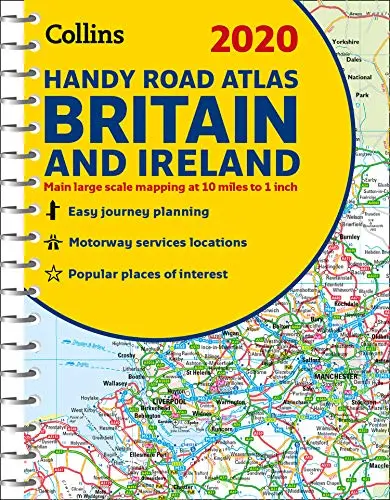 2020 Collins Handy Road Atlas Britain And Ireland [Spiral-Bound] Collins Maps 1