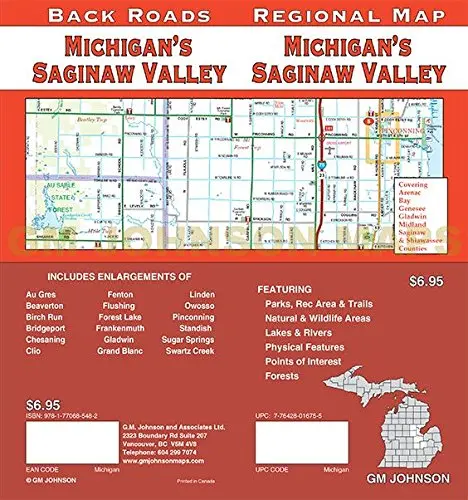 Michigan's Saginaw Valley, Michigan Regional Map Gm Johnson 1