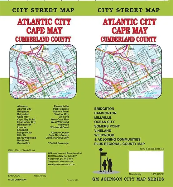 Atlantic City / Cape May / Cumberland County, New Jersey Street Map [Map] Gm Johnson 1