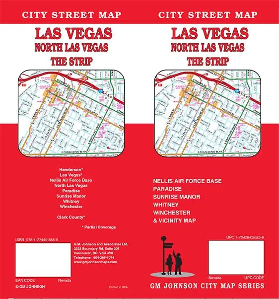 City Street Map Las Vegas, North Las Vegas, The Strip (Nevada) 1