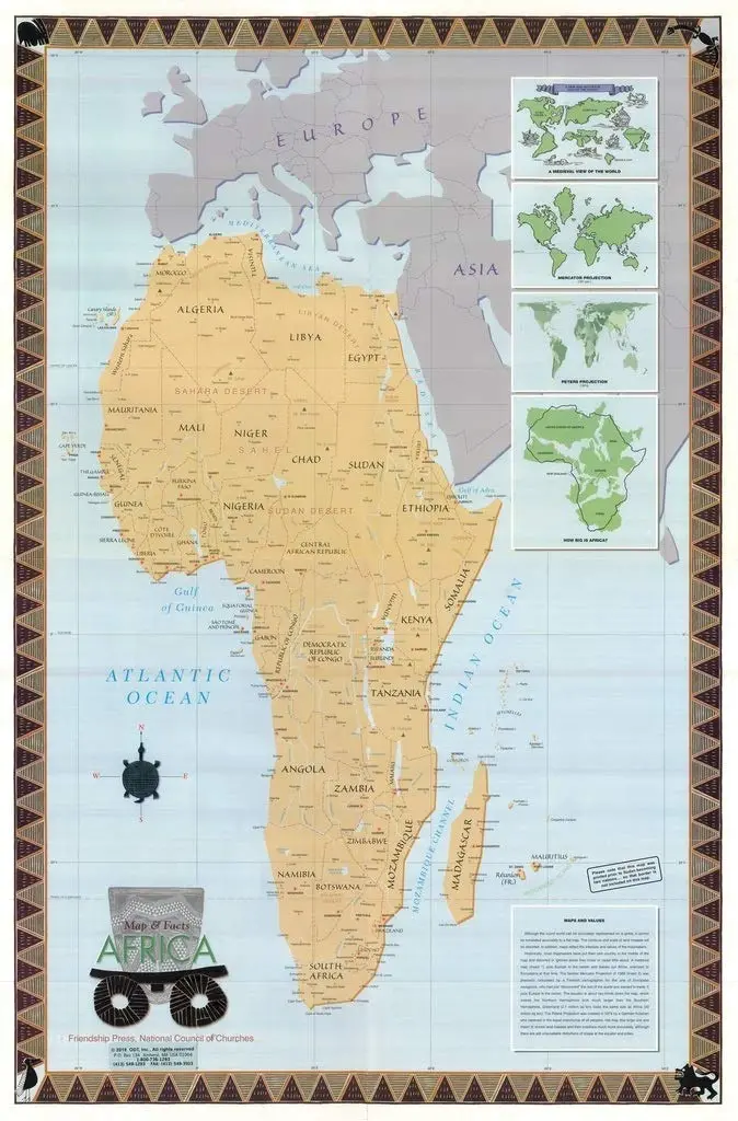 Peters Map Of Africa Includes 8 Pages Of Text About Africa [Map] Odt 1