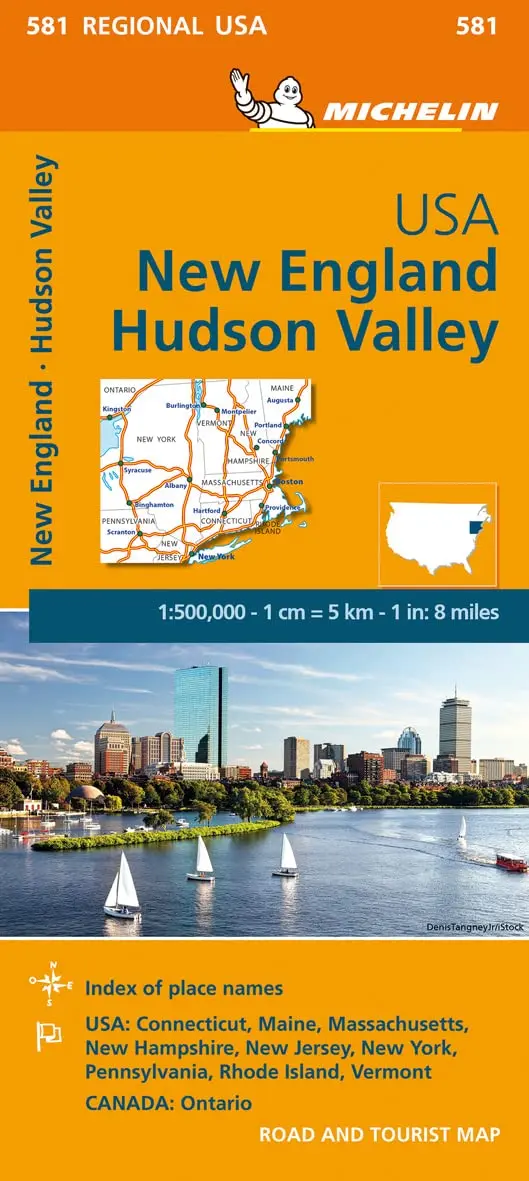Michelin Usa: New England, Hudson Valley Map 581 (Maps/Regional (Michelin)) [Map] Michelin 1