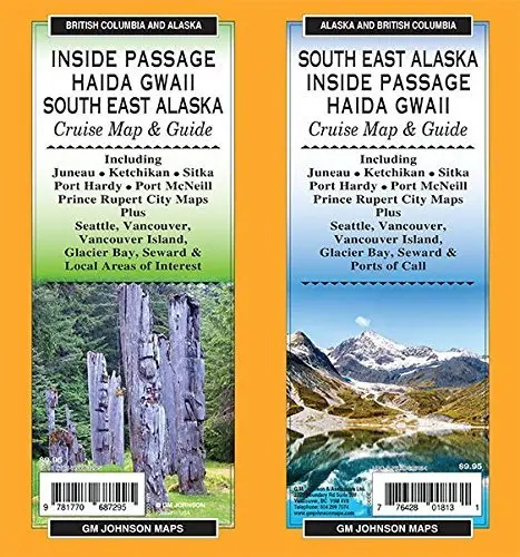 Inside Passage / Haida Gwaii / South East Alaska ,British Columbia And Alaska Cruise Map & Guide [Map] Lucidmap / Gm Johnson 1