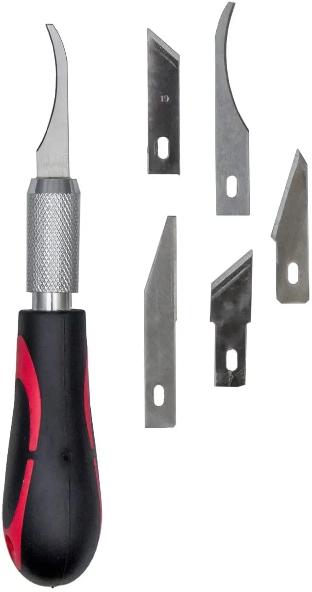 King Craft Knife With 5 Different Blades For Art, Hobby, Scrapbook, And Sculpture (6-Piece Set) 1