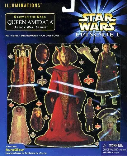Star Wars Episode 1 Glow-In-The-Dark Queen Amidala Action Wall Scenes 1