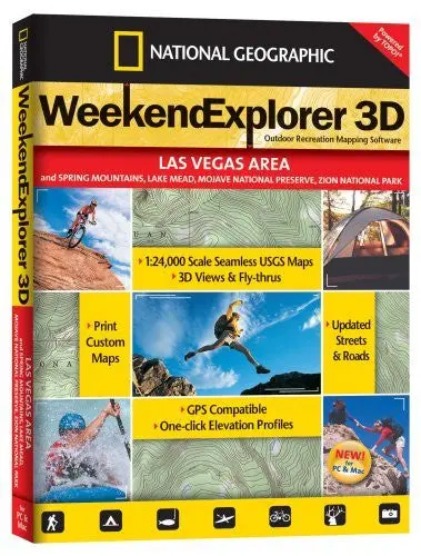 Topo! Weekend Explorer 3D Outdoor Recreation Mapping Software (Las Vegas Area) 1