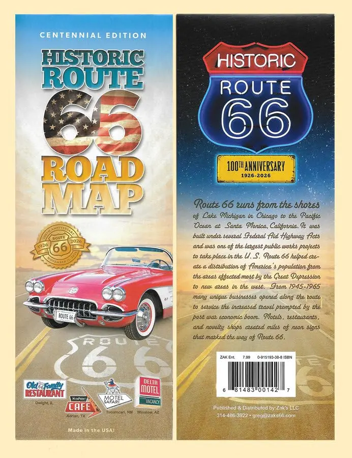 Centennial Edition Historic Route 66 Road Map [Office Product] Greg Gaszak 1
