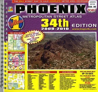 Phoenix Metropolitan Street Atlas 2009-2010 Edition (Yellow1) [Ring-Bound] Su Ling Heydrich And Bill Tucker 1