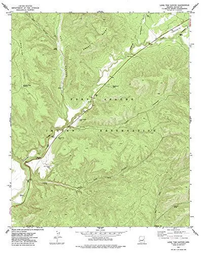 Long Tom Canyon, Arizona 7.5' [Map] United Stated Geological Survey 1