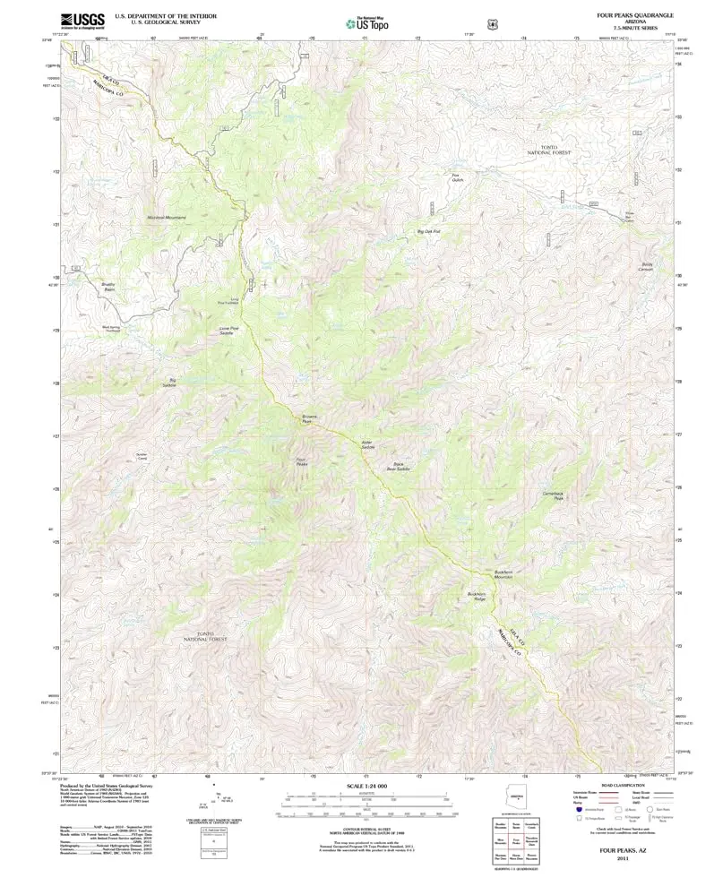 Four Peaks, Arizona 2011 (Us Topo 7.5'×7.5' Topographic Quadrangle) 1