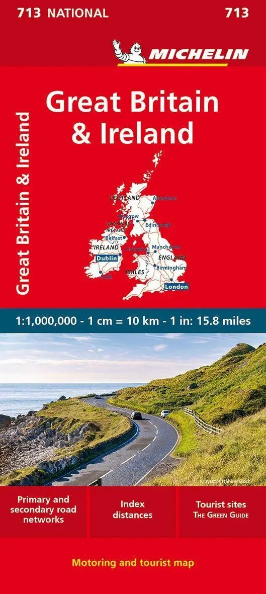 2017 Great Britain & Ireland Road And Tourist Map (National 713) Archival Copy 1