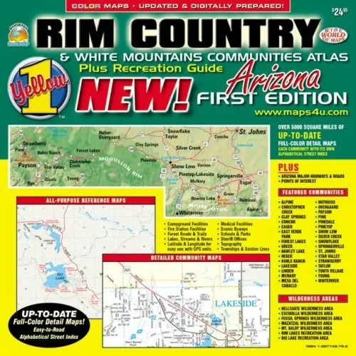 Rim Country & White Mountain Communities Atlas (Yellow 1 Series Of Maps And Atlases) [Map] Phoenix Mapping Service 1