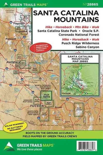 Santa Catalina Mountains Map (#2886S) 1