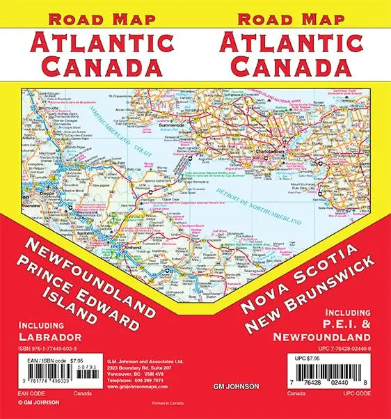 Atlantic Canada, Canada Road Map [Map] Lucidmap 1