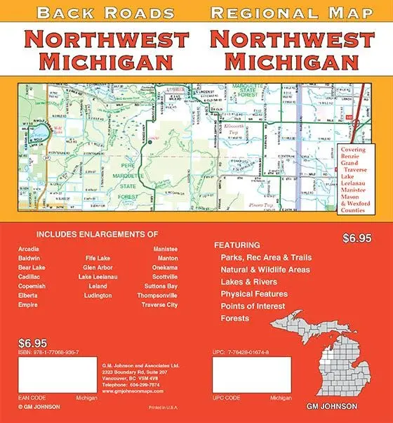 Michigan ? Northwest, Michigan Regional Map [Map] Gm Johnson 1