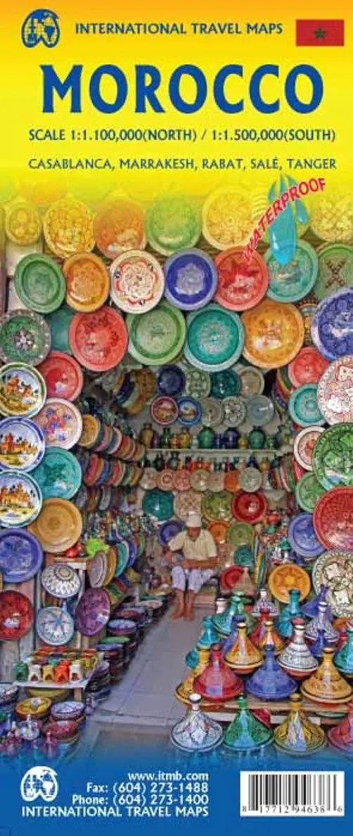 Morocco Travel Reference Map (Wp) 1:1M (English And French Edition) [Map] Itmb Publishing Ltd 1