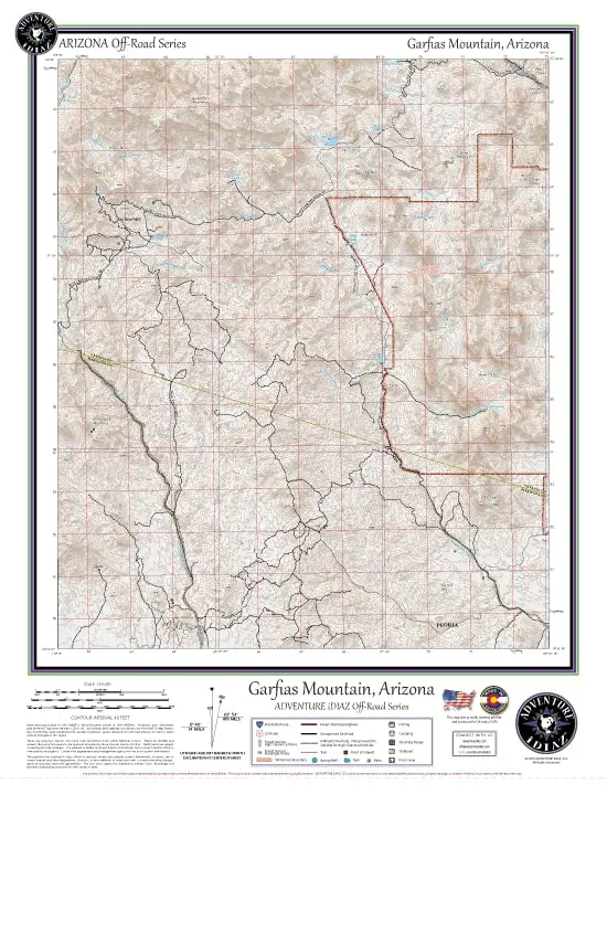 Garfais Mountain, Arizona / Off-Road Series [Map] Kevin J. Diaz 1