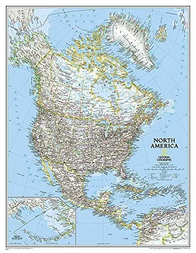 North America Classic [Enlarged And Laminated] (National Geographic Reference Map) By National Geographic Maps - Reference (2014-11-12) 1