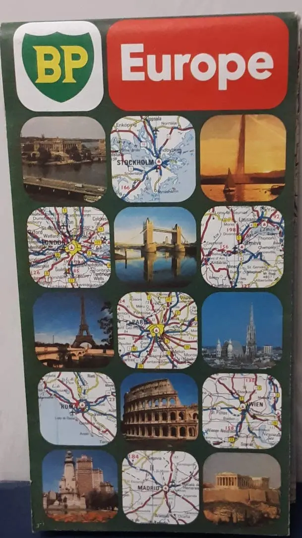 Bp (British Petroleum) Europe Map (Vintage 1984) [Map] Staff 1