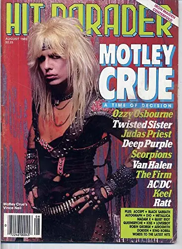 Hit Parader Magazine Motley Crue Ronnie James Dio Judas Priest Madam X Deep Purple Keel Ratt August 1985 C [Single Issue Magazine] Collector-Magazines And Andy Secher 1