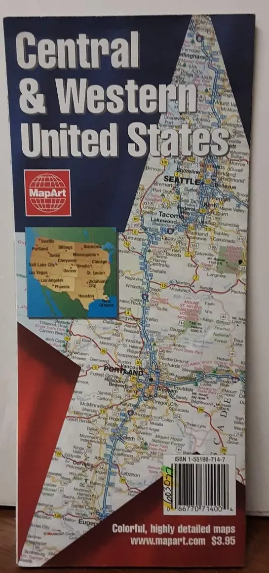 ***Usa Centre Et Ouest (Carte) 1