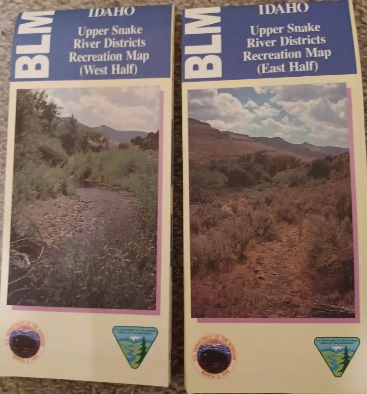 Upper Snake River Idaho Recreation Two-Map Set (East And West) [Map] Staff 1