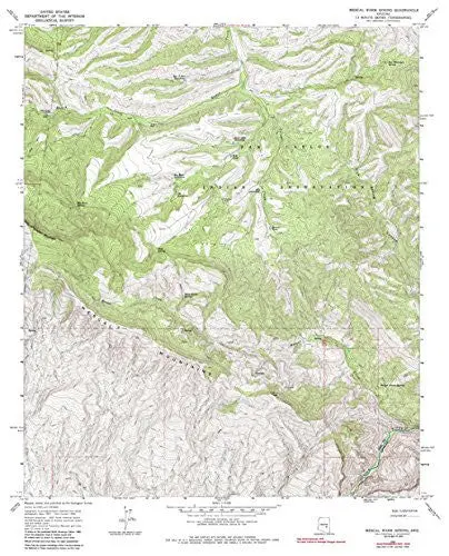 Mescal Warm Spring 7.5' Arizona Map United States Geological Survey 1