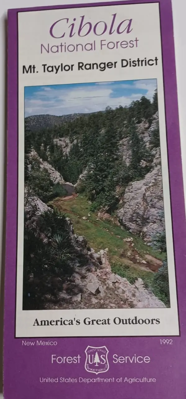 Cibola National Forest, Mt. Taylor Ranger District, New Mexico : 1990 (Sudoc A 13.28:C 48/11) [Unknown Binding] U.S. Dept Of Agriculture 1