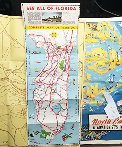Ocean Highway. New York. Miami. Pines To Palms. Map Title: Ocean Highway Official Highway Route Approved And Sponsored By The Ocean Highway Association. 1