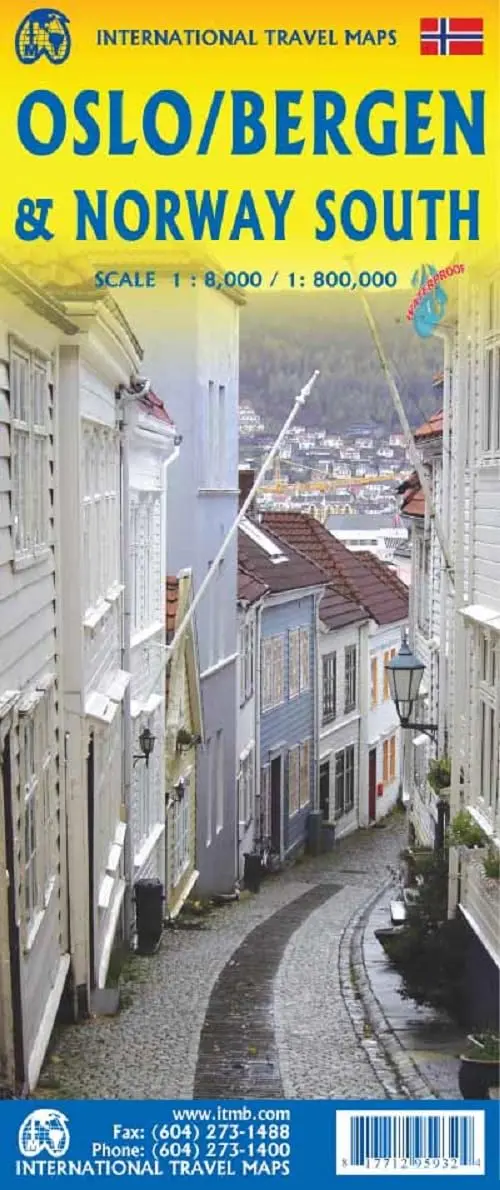Oslo/Bergen South Norway 1:10K/800K Travel Reference Map 1