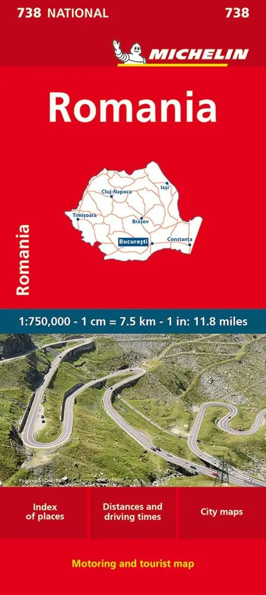 Romania Motoring And Tourist Map (National 738) 1