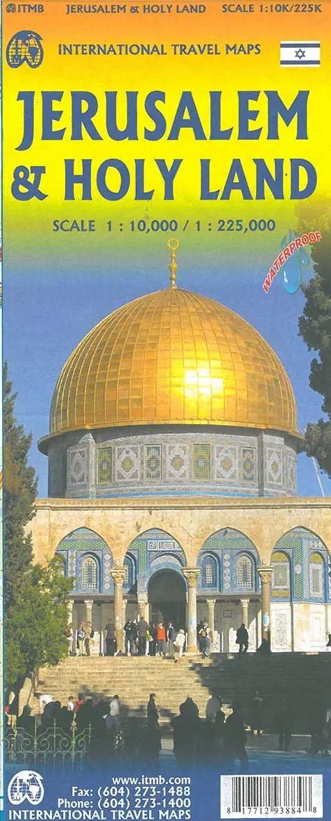 Jerusalem & Holy Land Travel Reference Map 4Th Ed. 2019 (Waterproof) [Map] Itmb Publishing Ltd 1