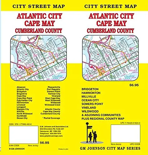 City Street Map Atlantic City / Cape May / Cumberland County (New Jersey) 1
