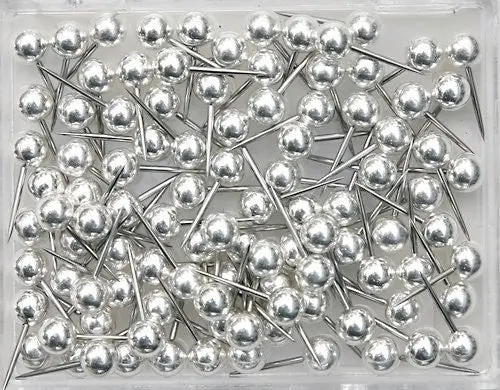 Moore Map Tacks Silver Box Of 100 1