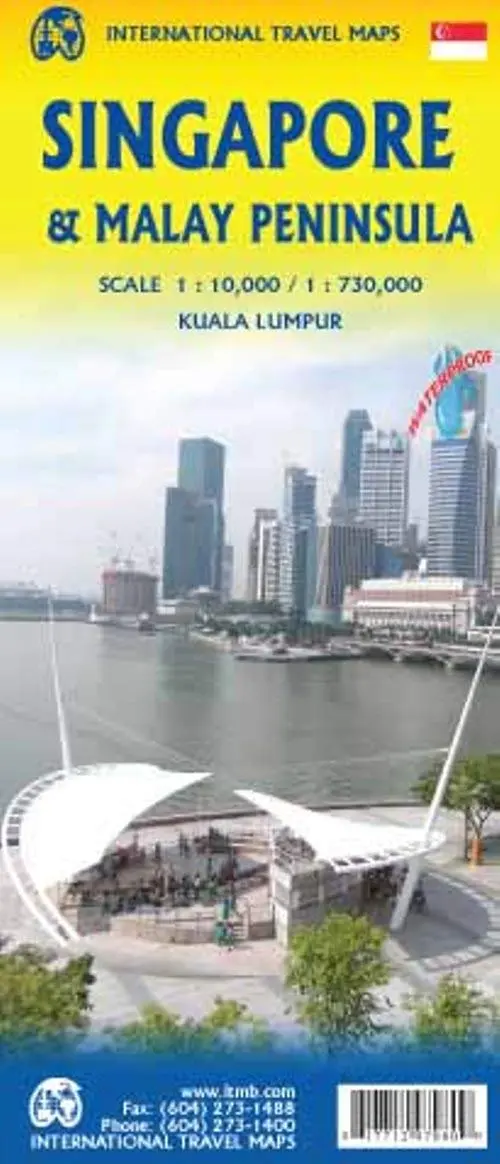 Singapore & Malay Peninsula Travel Reference Map 1:10,000/1:730,000 [Map] Itmb Publishing Ltd 1