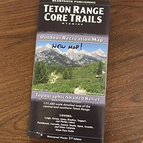 Teton Range Wyoming Core Trails Outdoor Recreation Map [Map] Beartooth 1