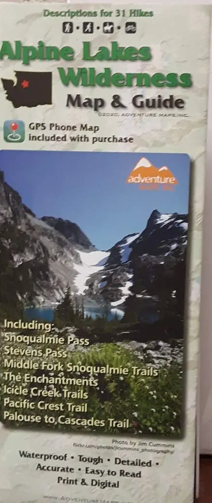 Alpine Lakes Wilderness (Wa) Map And Guide [Map] Staff 1