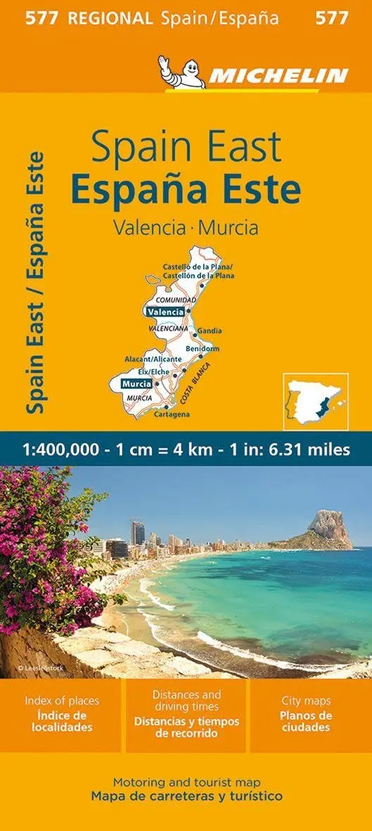 Michelin Spain: East, Valencia Murcia Map 577 (Maps/Regional (Michelin)) [Map] Michelin Travel Publications 1