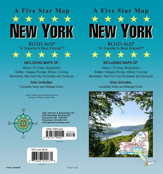 New York, New York State Map [Map] Gm Johnson 1
