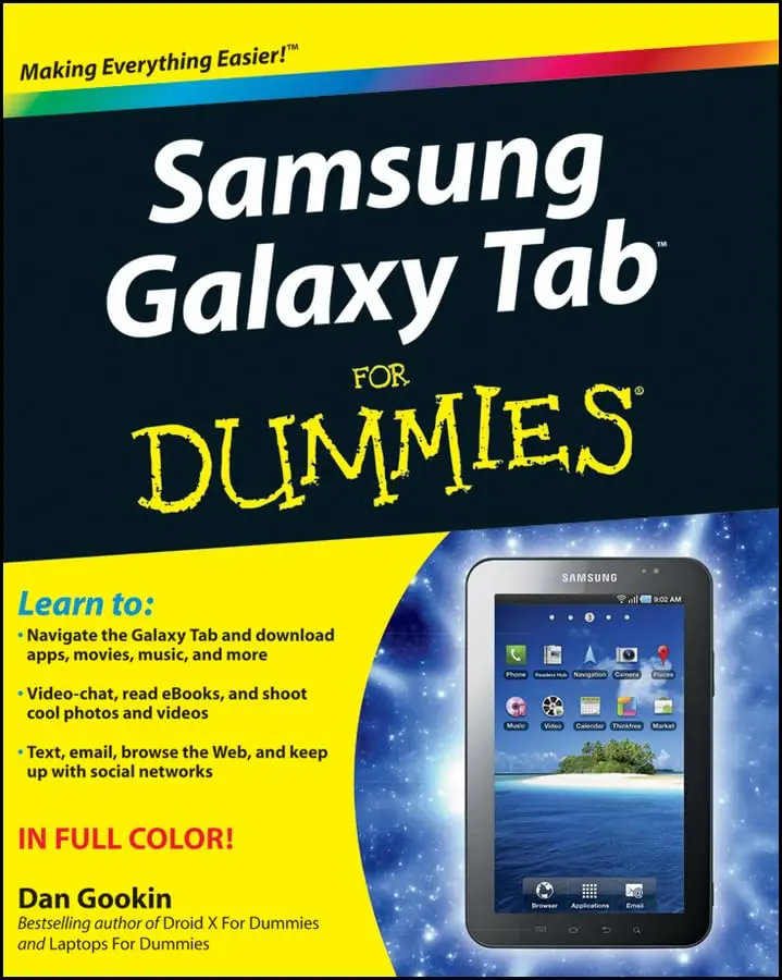 Samsung Galaxy Tab For Dummies Gookin, Dan 1