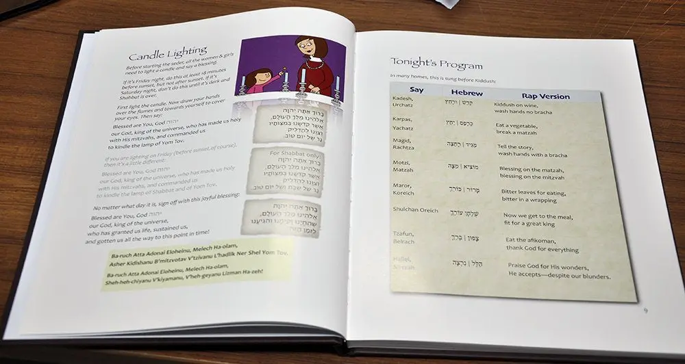 Tzvi Freeman Large 8X10 Hardcover Gift Edition The Hyper-Modern Ancient With-It Traditional Haggadah Hardcover Gift Edition Hagadah Haggada Hagadda 2