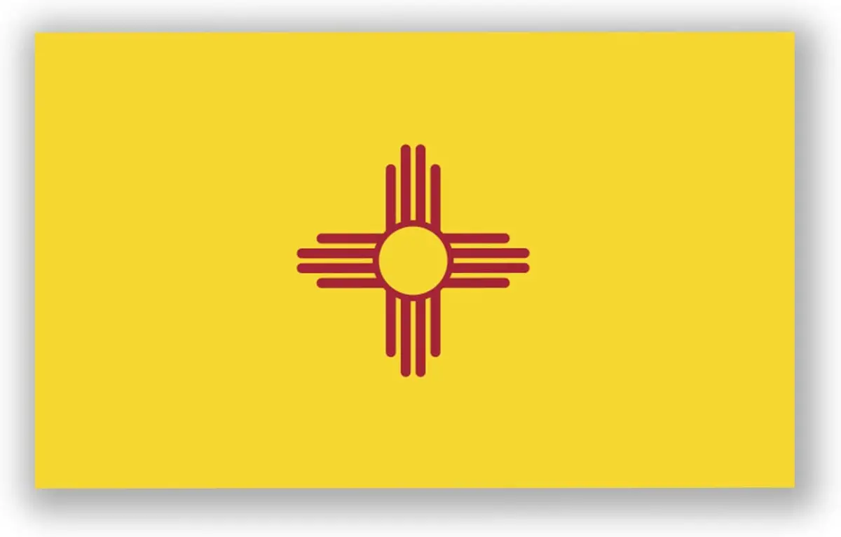 2-Pack New Mexico State Flag Decal Stickers | Official Flag Of New Mexico Stickers | 5-Inches By 3-Inches | Premium Quality Vinyl | Pd337 1
