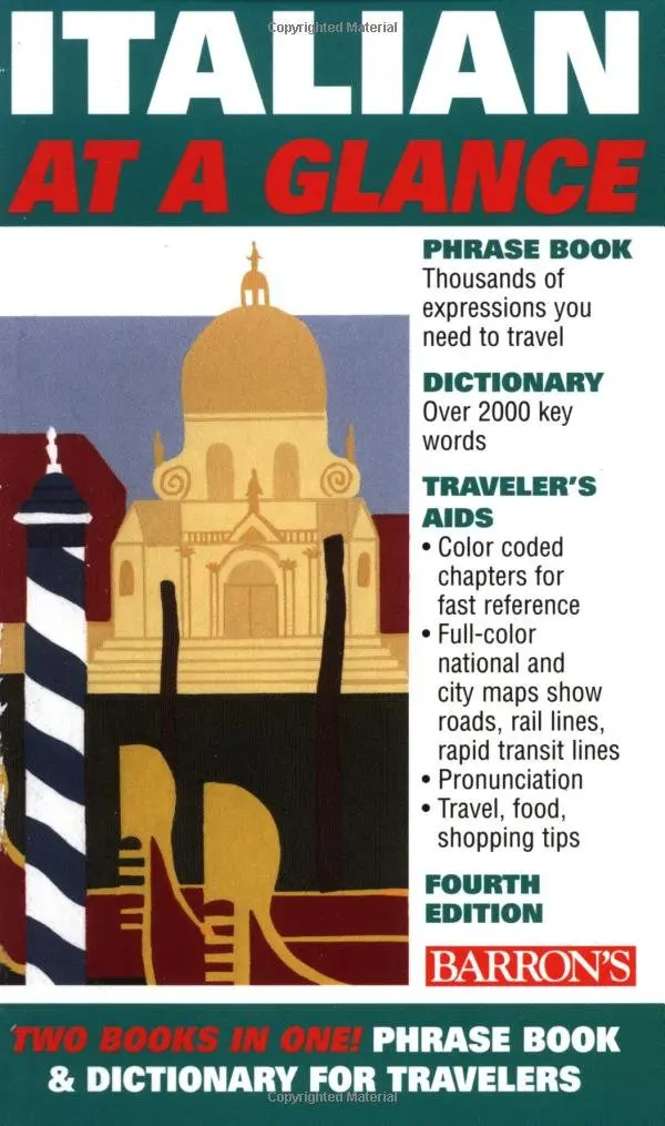 Barron's Italian At A Glance: Phrase Book & Dictionary For Travelers (At A Glance Series) (English And Italian Edition) Costantino, Mario; Pidoto-Reizis, Giovanna M. And Wald, Heywood 1
