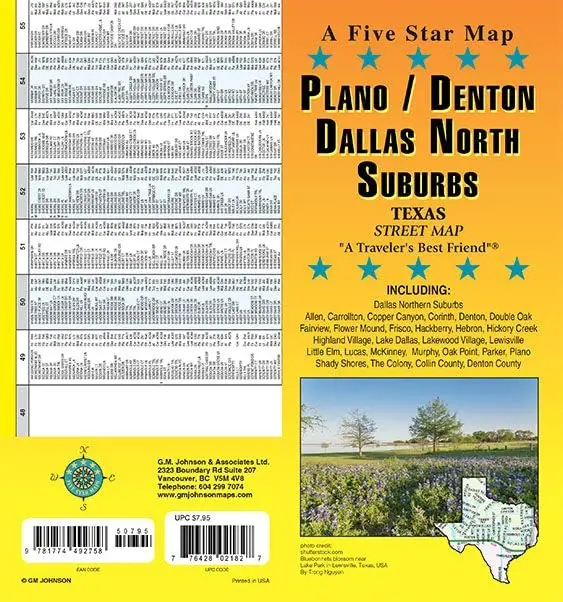 Denton / Plano / Mckinney / Dallas North, Texas Street Map [Map] Five Star Maps 1